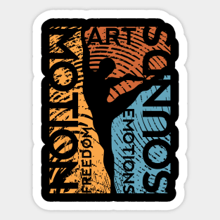 Creative Colorful Dancer Modern Style Sticker